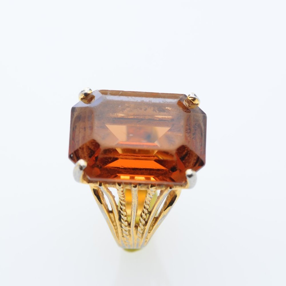 Topaz-like Crystal 14K HGE Ring